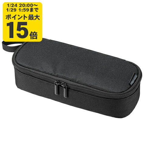 トラベル小物ポーチ モバイルバッテリーやアダプタなどの小物をまとめてすっきり整理収納できるコンパクトポーチ。【IN-AD13BK】サンワサプライ [SAN]