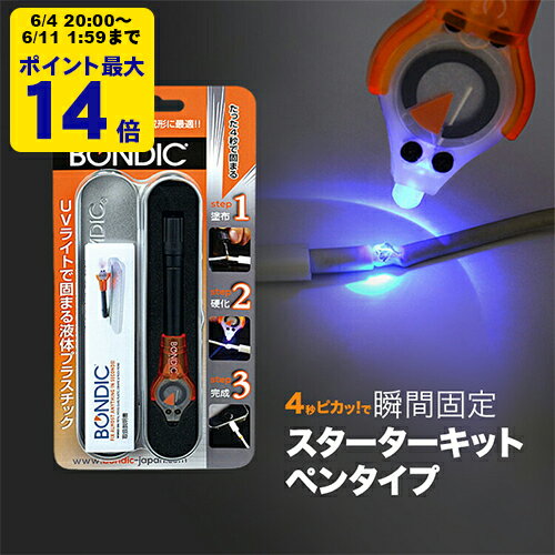 BONDIC (ボンディック) 液体プラスチック 接着剤 溶接機 スターターキット LED（UV）紫 ...