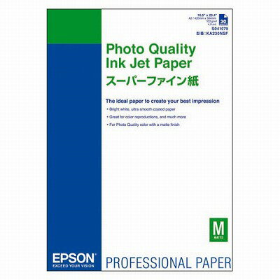 純正用紙 エプソン スーパーファイン紙 A2 30枚 KA230NSF EPSON[SEI]【ゆうパケット対応不可】