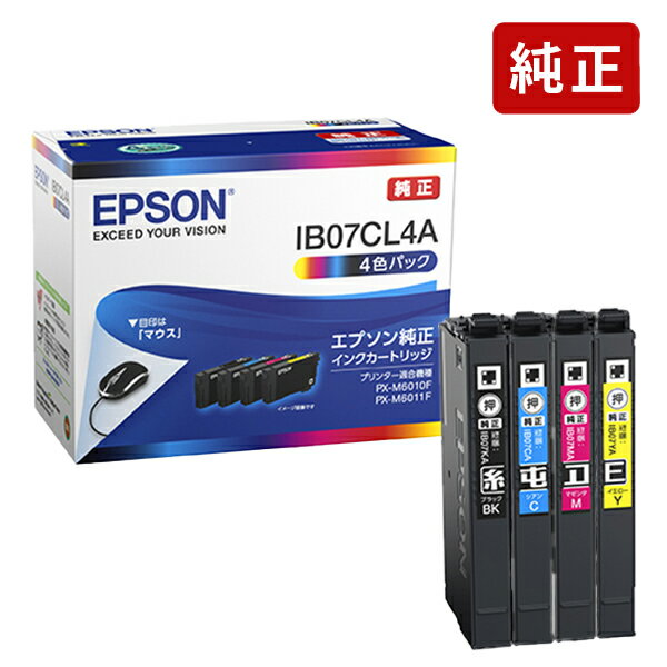[표준 용량] 정품 엡손 IB07CL4A 4 색 세트 마우스 잉크 카트리지 EPSON [SEI]