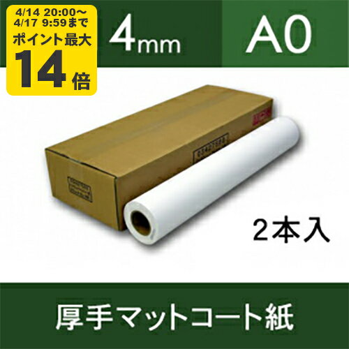 Rakuten - 厚手マットコート紙・幅914mm（A0）×30M 【2本入】【ゆうパケット対応不可】【送料無料】[FT]