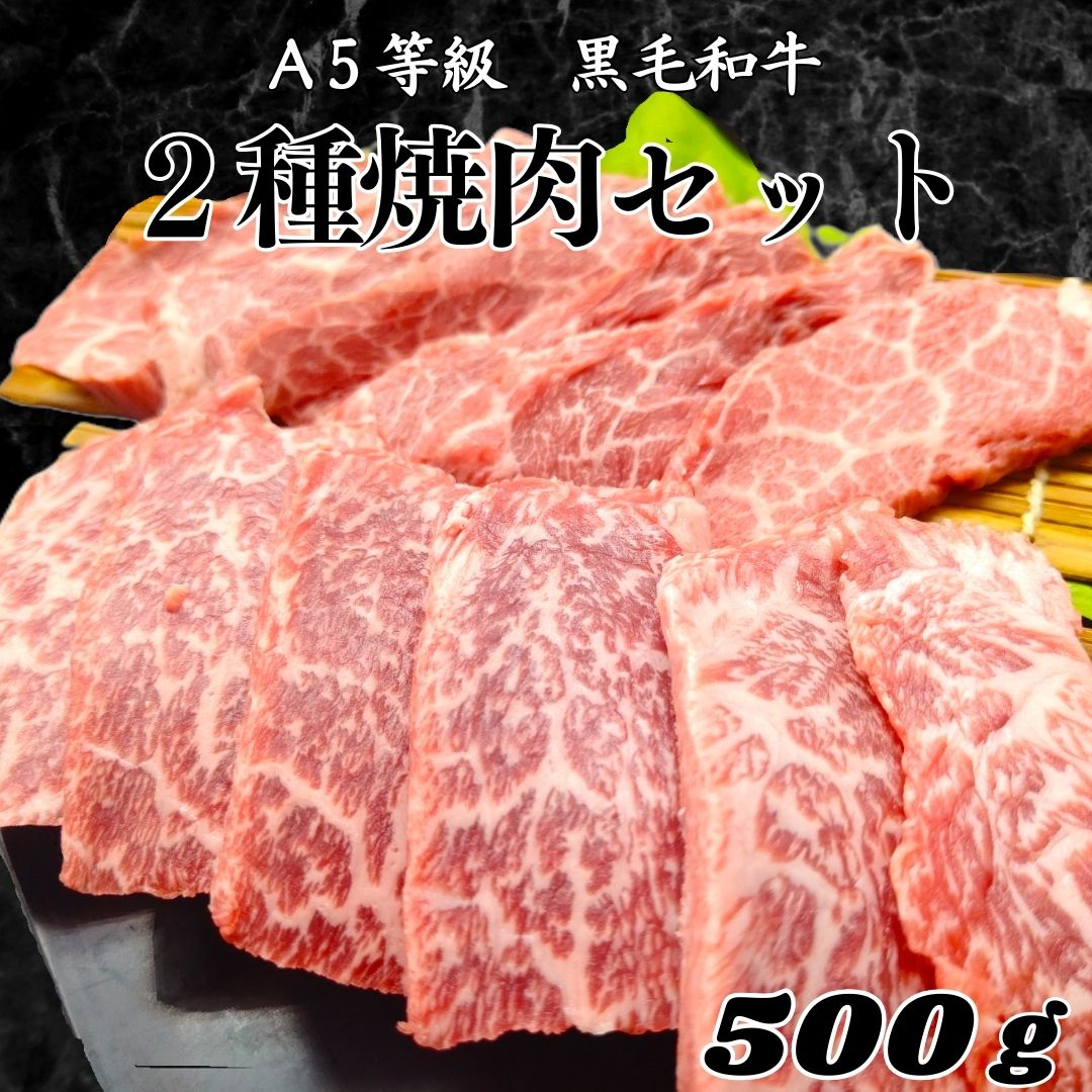 【A5等級 黒毛和牛2種セット】黒毛和牛ロース 肩三角 2種 焼肉 500g 2人前 3人前 父の日 ...