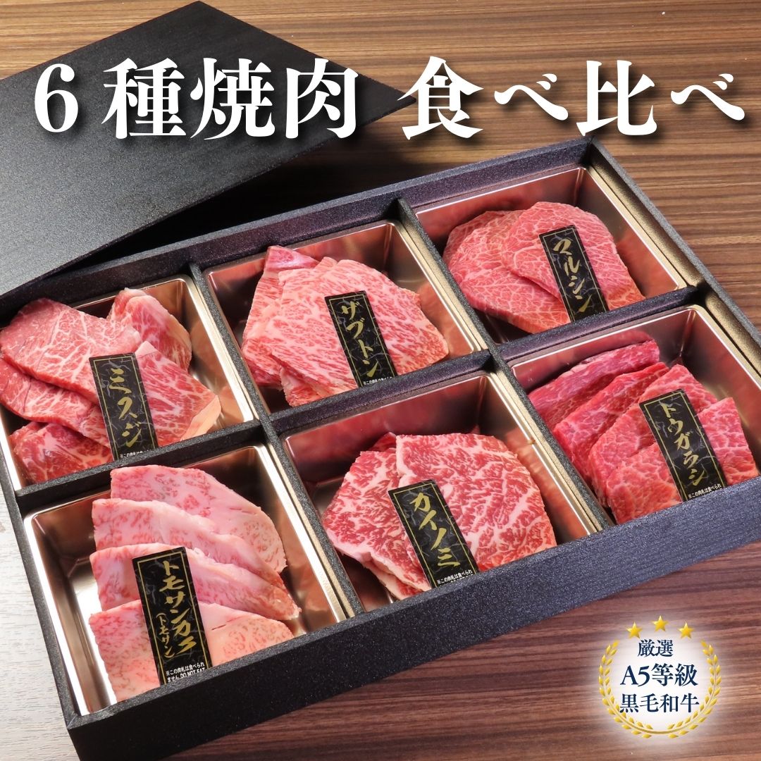 A5等級 黒毛和牛 焼肉 6種 食べ比べ セット 焼肉セット ギフト 肉 A5 お肉 焼き肉ギフト 肉 お肉ギフト グルメギフト セット お祝い 内祝 誕生日 プレゼント 希少部位 焼肉ギフト 牛肉 詰め合わせ 焼き肉 贈り物 お肉セット お肉セット 父の日 お中元 父の日 グルメ