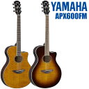 アコースティックギター YAMAHA APX600FM ヤマハ エレアコ ・(お届け内容) ・ギターケース (バッグ) ・ソフトケース ・ギター本体 ・木材料の個体差、照明、モニター環境で、画像と実物の色が多少異なって見える場合があります。 ■ ギター本体 Acoustic Guitar YAMAHAは、厳選された木材料を使って、伝統的な工法で丁寧に作られているから「弾きやすく」て「音が良い」。弾きやすいから続けられる。音が良いから演奏が楽しい。 ■ サイズ ■ サイズ ・ スケール (弦長) : 634mm ・ 胴厚：80mm〜90mm ・ 全長：1,022mm ・ ナット幅 : 43mm ・ 22フレット ■ スペック ■ 表板 ： フレイムメイプル材 ■ 側/裏板 ： ナトー材orメランティ材 ■ ネック/指板 ： ナトー材/ローズウッド材 ■ ピックアップシステム ： SYSTEM65（1wayモノラルPU） ・Vol/3-Band EQ/Tuner/Mid FQ ■ カラー ■ タバコブラウンサンバースト (TBS 茶) ■ アンバー (AM 黄褐色) 全色グロス(艶有)仕上げ ■ ヤマハ エレアコ APXモデル ■ 薄胴のスマートなボディデザインで小柄な方でも比較的持ちやすく、楽に演奏できます。 ■ 握りやすい細身のネック。弦長(スケール)もやや短いミディアムスケールを採用。ネックが短く弦の張力も弱いので、手の小さな方でも弦を押さえやすく、弾きやすい。 ■ 確かな作り。音が良くて弾きやすい ■ 表板には杢目の美しいフレイムメイプル材を使用。一音、一音がクリアで粒立ちが良い音色です。 ■ 演奏中に手や指が触れる部分や弦を支えるパーツなど、丁寧に仕上げる事でとても弾きやすくなります。 ■ アンプから音を出せるエレアコモデル ・アンプがあれば、接続する事で生音とはまた違ったクリアで透明感のあるエレアコサウンドを楽しめます。 アコースティックギター YAMAHA APX600FM ヤマハ エレアコ ■ 補足説明 ■ どなたでも楽しめます。 ・大人(男性、女性)、子供（男子、女子）学生（小学生、中学生、高校生、大学生）小さなお子様(男の子、女の子) ■ 様々なプレイスタイルで楽しめます。 ・ピック弾き（ストローク、アルペジオ）、指弾き（フィンガーピッキング）、弾き語り、アンサンブル、バンド演奏、歌の伴奏、ソロギター（ギターソロ）を楽しめます。 ■ 多様な音楽ジャンルで楽しめます。 ・クラシック、ボサノバ、フラメンコ、タンゴ、ラテンをはじめ、J-POP（Jポップ）、ロック、ブルース、フォークソング、カントリー、ラグタイム、ジャズはもちろん、演歌、童謡、民族音楽、ハワイアン、フラ(フラダンス)の演奏、メタルやヒップホップ、ブラックミュージックの味付け、サンプリングにも多用されています。 ■ 楽しみ方はいろいろ！ ・趣味として余暇を楽しむのはもちろん、学校の音楽の授業、ギター教室、ギタースクール、カルチャースクールのレッスン、発表会。部活（軽音）、アマチュアバンド(バンド演奏)、路上でのストリート演奏、文化祭や学園祭などのイベント。・休日のアウトドア（キャンプ、お花見など野外での演奏）結婚式や二次会、忘年会、新年会の余興・老後に指先を使う事でボケ防止に役立つ事から、老人ホームなどで演奏を楽しむご高齢の方が多くなっています。・自宅録音や、自分の演奏を「歌ってみた」「弾いてみた」でYouTubeなどの動画サイトへ投稿する楽しみ方も増えています。 ■ お好みの1本をお選び下さい。 ・「カワイイ！可愛かった！」「カッコイイ！」など、ご購入者様からの声。ギターは見た目も大事です！ ■ 当店のフォークギター 初心者セット、かわいいギター小物など、ギフトにも好評です。楽器関連アイテムのプレゼントはいかですか？ ・母の日、父の日、敬老の日（親、祖父、祖母へ）、誕生日（夫、嫁へ、息子、娘へ、孫へバースデープレゼント）、バレンタインデーやホワイトデー、クリスマスのクリスマスプレゼント（家族へのクリプレ）など、定番のギフトイベントこそ、初心者モデルのビギナーセットなど、気の利いたプレゼントを贈ってみませんか。また、入学祝い、卒業祝い、成人式や就職、引っ越しなど、新生活の贈り物として、いかがでしょうか。 ■ 送料無料でお届けします(こちらの商品は運賃など運送会社との契約諸事情により、沖縄県は配送対象外となります)アコースティックギター YAMAHA APX600FM ヤマハ エレアコ 小柄な方でも手が小さい方でも弾きやすいスマートなデザイン