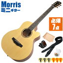 アコースティックギター 初心者セット ミニギター Morris SA-021 入門 (必須7点) モーリス ギター