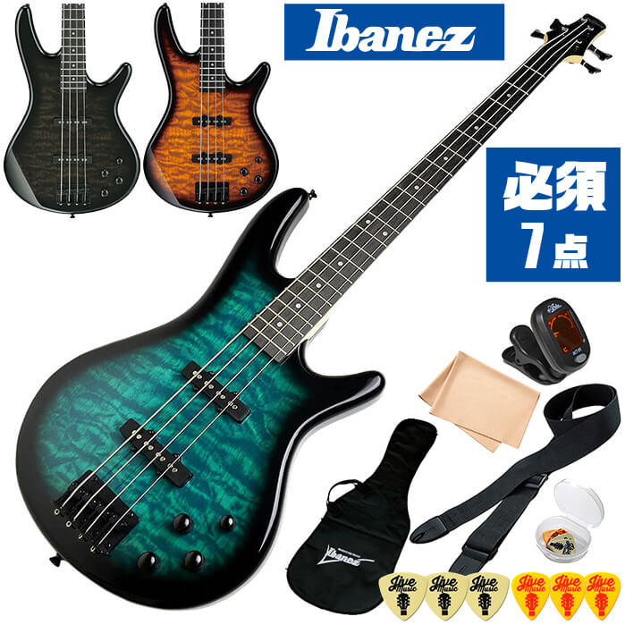 ベース 初心者セット Ibanez GSR280QA 入門 (必須7点) アイバニーズ エレキベース