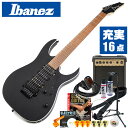 エレキギター 初心者セット Ibanez RG370ZB WK 入門 (充実 16点) アイバニーズ ウィザードブラック