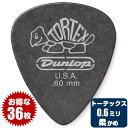 ピック (ギター ピック ベース ピック) (36枚) ダンロップ 488 (0.6ミリ) トーテックス ブラック スタンダード Jim Dunlop