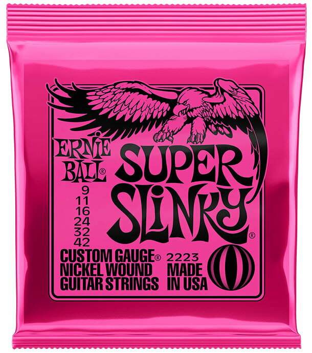 エレキギター 弦 アーニーボール ( ErnieBall ギター弦) 2223 Super Slinky (スーパースリンキー) (6セット販売)