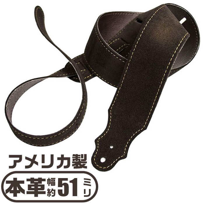 ギター ストラップ (エレキ アコースティックギター ベース) Franklin 3A-CH-G CHOCOLATE フランクリン チョコレート