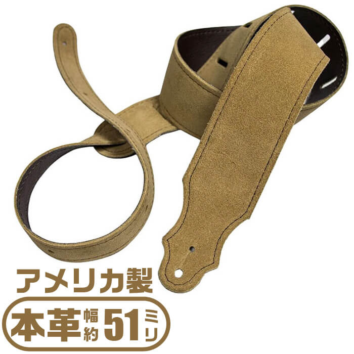 ギター ストラップ (エレキ アコースティックギター ベース) Franklin 3A-H-BR HONEY フランクリン ハニー