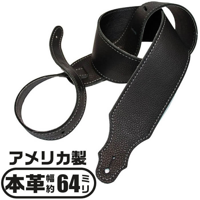 ギター ストラップ (エレキ アコースティックギター ベース) Franklin 4B-BK-S BLACK フランクリン ブラック