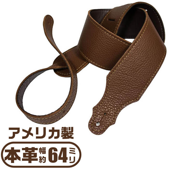 ギター ストラップ (エレキ アコースティックギター ベース) Franklin 4B-CA-G CARAMEL フランクリン キャラメル
