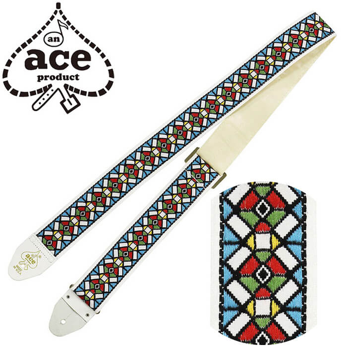 ギター ストラップ D'Andrea Ace Guitar Straps ACE-3 -Stained Glass- (エレキ アコースティックギター ベース)...