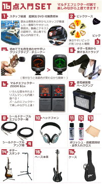 初心者セット エレキベース アイバニーズ 【マルチエフェクター付属 ベース 16点 入門セット】 Ibanez SR300E ベースセット SR-300E BASS