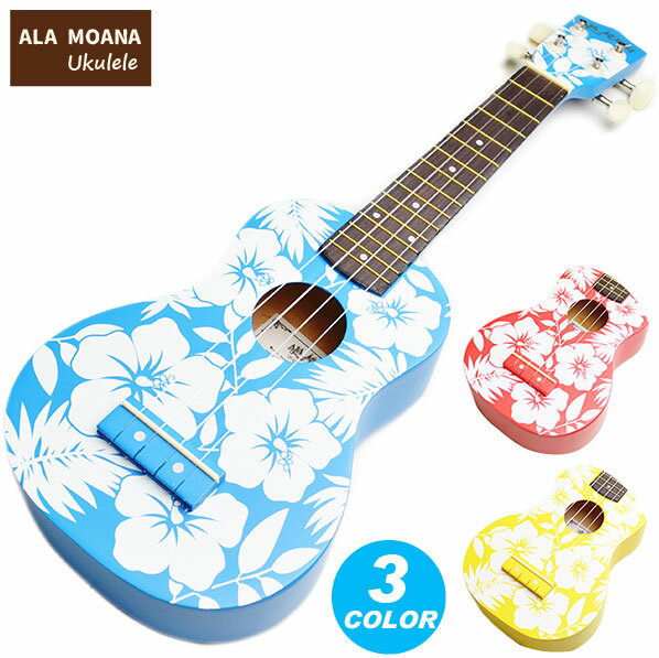 【楽天市場】ウクレレ 入門モデル ALAMOANA UKULELE UK100G SOPRANO Hibiscus ハイビスカス ウクレレ