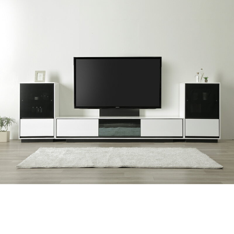 【最大1万円OFFクーポン配布中！】 テレビ台 ローボード 白 黒 160 cm 幅 おしゃれ 北欧 収納 引き出し テレビボード ロータイプ ガラス コート紙 光沢 艶 UV塗装 リビングボード TVボード AVボード TVラック シンプ