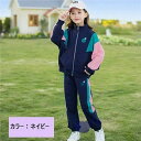 【子供へのギフト】ジャージ キッズ 女の子 上下 長袖 春秋 秋着 ジュニア 2点セット 子供服 セットアップ パーカ 長ズボン スポーツウェア 運動着 可愛い...