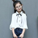 ブラウス 女の子 シャツ おしゃれ リボン付 長袖 入学式 卒業式 スーツ 女の子 ブラウス 子供服 ブラウス キッズ ジュニア フォーマル 女の子 110 120 130 140 150 160 卒園式 卒業式 可愛い