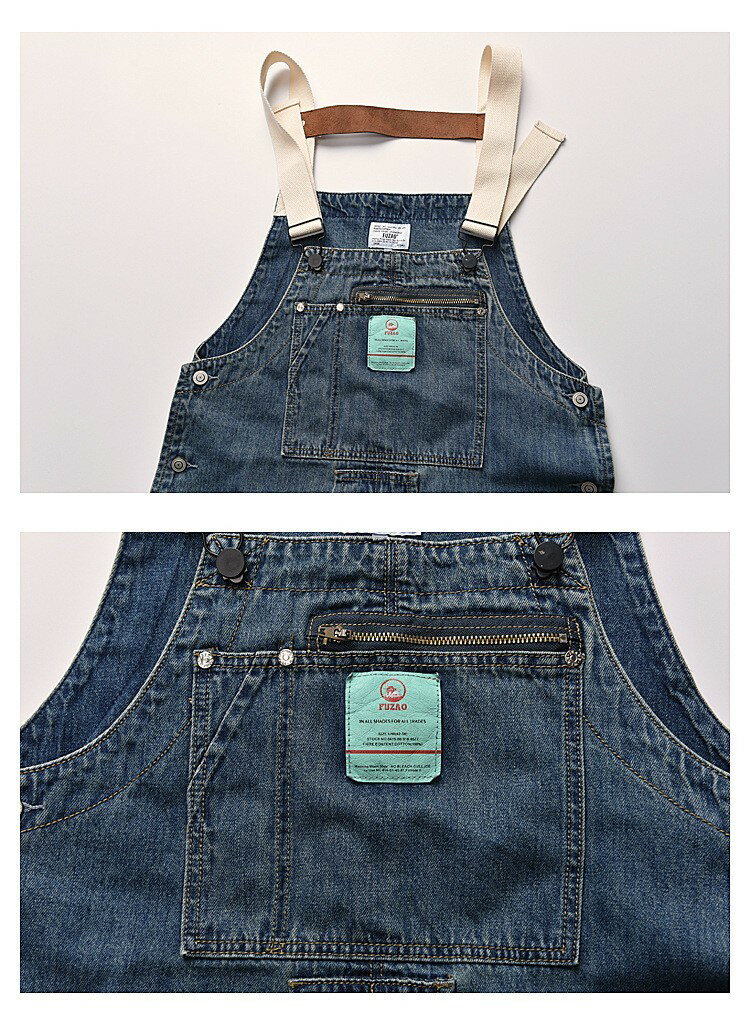 サロペット オールインワン オーバーオールジーンズ つなぎ デニムパンツ アメカジストリートワークスタイル カッコイイ