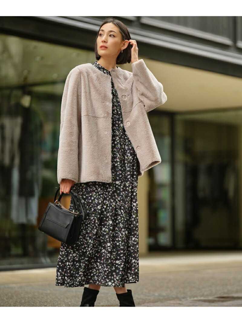 【SALE／30%OFF】VINTAGE FLOWER プリント シャツワンピース 自由区 L ジユウク ワンピース・ドレス その他のワンピース・ドレス ブラック【RBA_E】【送料無料】[Rakuten Fashion]のサムネイル