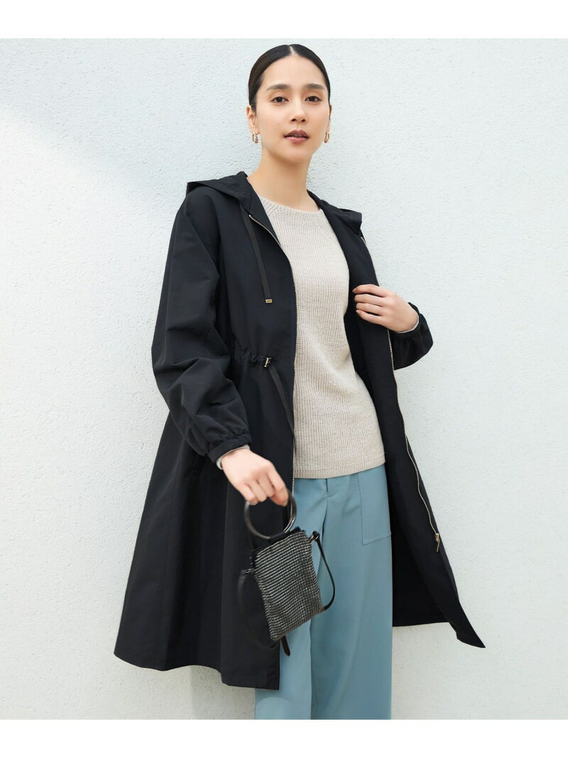 【撥水加工・UVケア・洗える】ライトグログランフーデッド コート 自由区 S ジユウク ジャケット・アウター その他のジャケット・アウター ベージュ ブラック カーキグリーン【送料無料】[Rakuten Fashion]のサムネイル