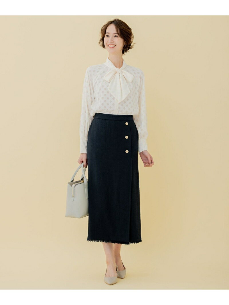 【SALE/40%OFF】【セット可】ラミーブッチャー ストレートシルエットスカート 自由区 L ジユウク スカート ロング・マキシスカート ピンク ネイビー ...