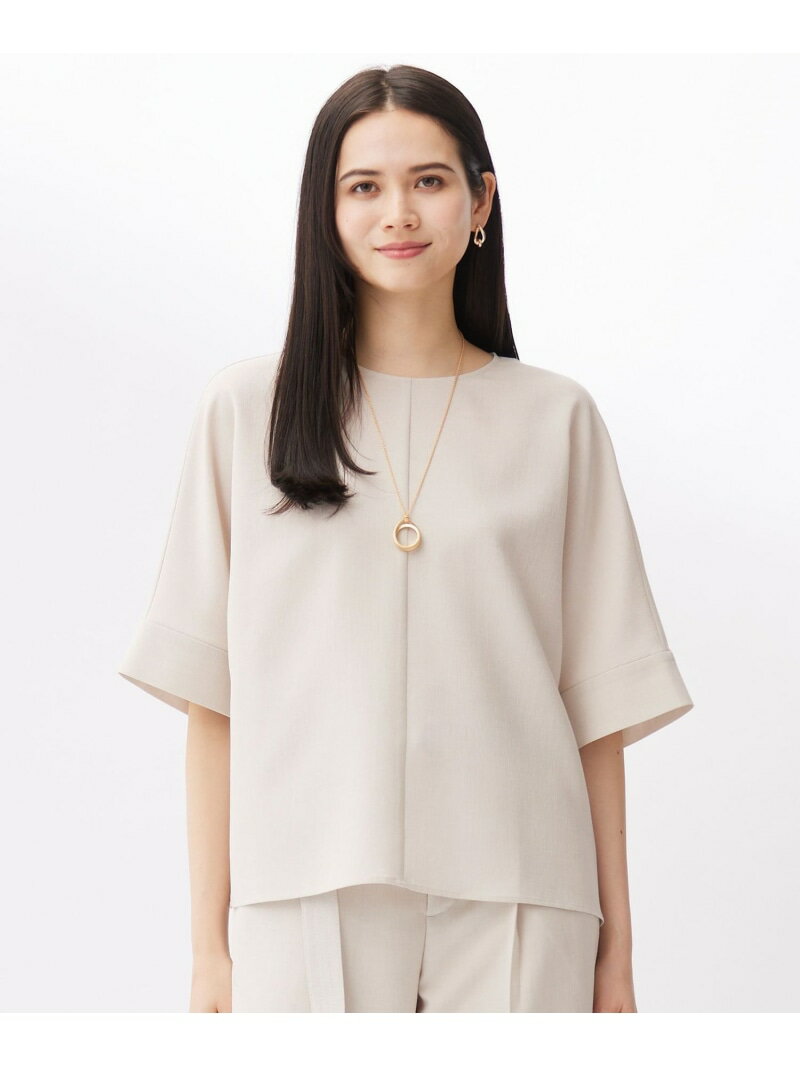 【セットアップ対応・接触冷感・UVカット・洗える】ライトリネンライク Tブラウス 自由区 L ジユウク ..
