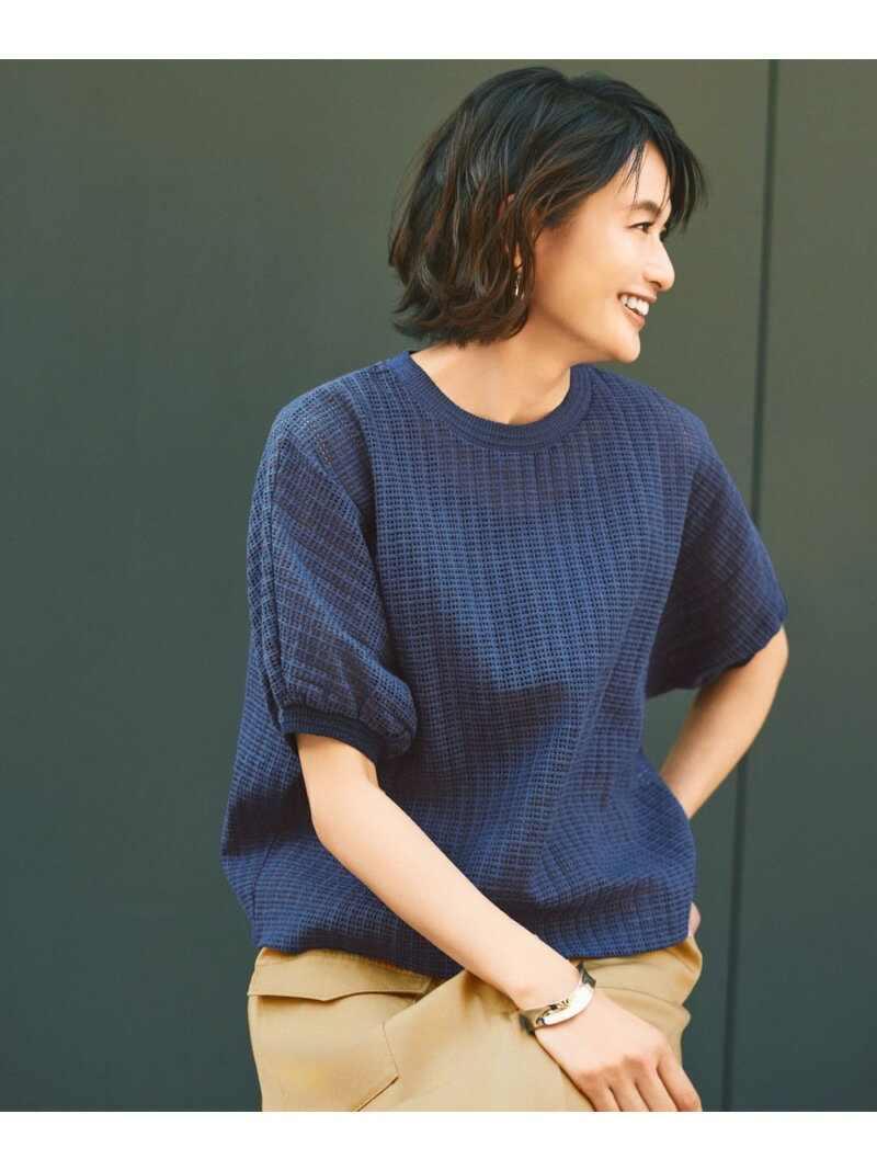 チェックジャカードカットソー自由区...