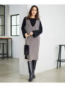 【SALE/40%OFF】【リバーシブル・セットアップ対応・洗える】レーヨンストレッチリバーシブルニット ジャンパースカート 自由区 L ジユウク ワンピース・...