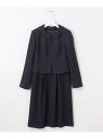 【お受験/セレモニーに】濃紺 洗える/衿取り外し ワンピース+ジャケット 自由区 FORMAL ジユウク スーツ・フォーマル セットアップスーツ ネイビー【送料...