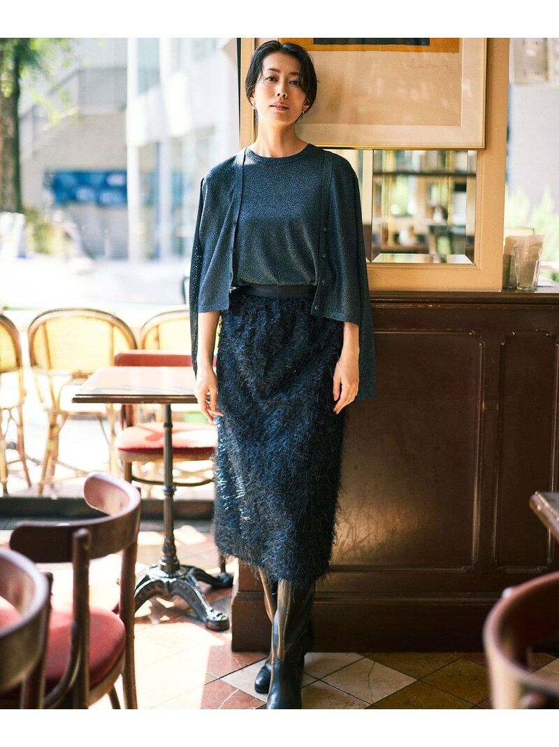 【SALE／50%OFF】【カタログ掲載】フェザージャカード スカート 自由区 S ジユウク スカート ロング・マキシスカート カーキグリーン ネイビー【RBA_E】【送料無料】[Rakuten Fashion] jiyuku-10007632 自由区 サンプル画像3