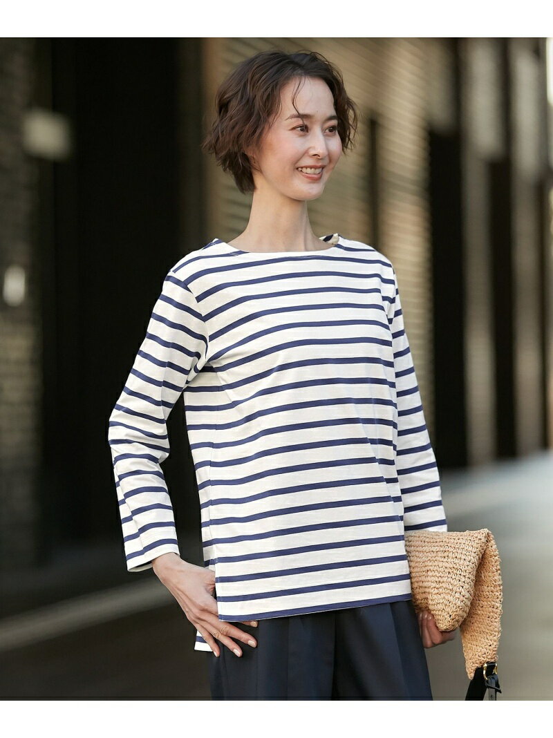SALE/30%OFF】【XSサイズ~/洗える】コットンボーダー ボートネック
