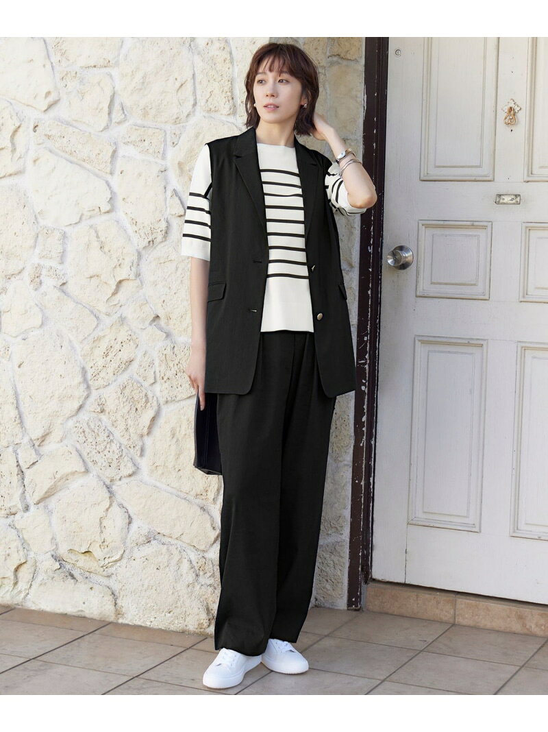 【SALE／30%OFF】【セットアップ対応・着まわし万能】LIPストレッチテーラード ジレ 自由区 L ジユウク トップス ベスト・ジレ ブラック【RBA_E】【送料無料】[Rakuten Fashion] jiyuku-10007196 自由区 サンプル画像3