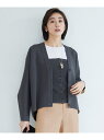 【SALE/30%OFF】【洗える】ドライコットンハイゲージニット ビスチェ 自由区 L ジユウク トップス その他のトップス ベージュ ブルー【RBA_E】【...