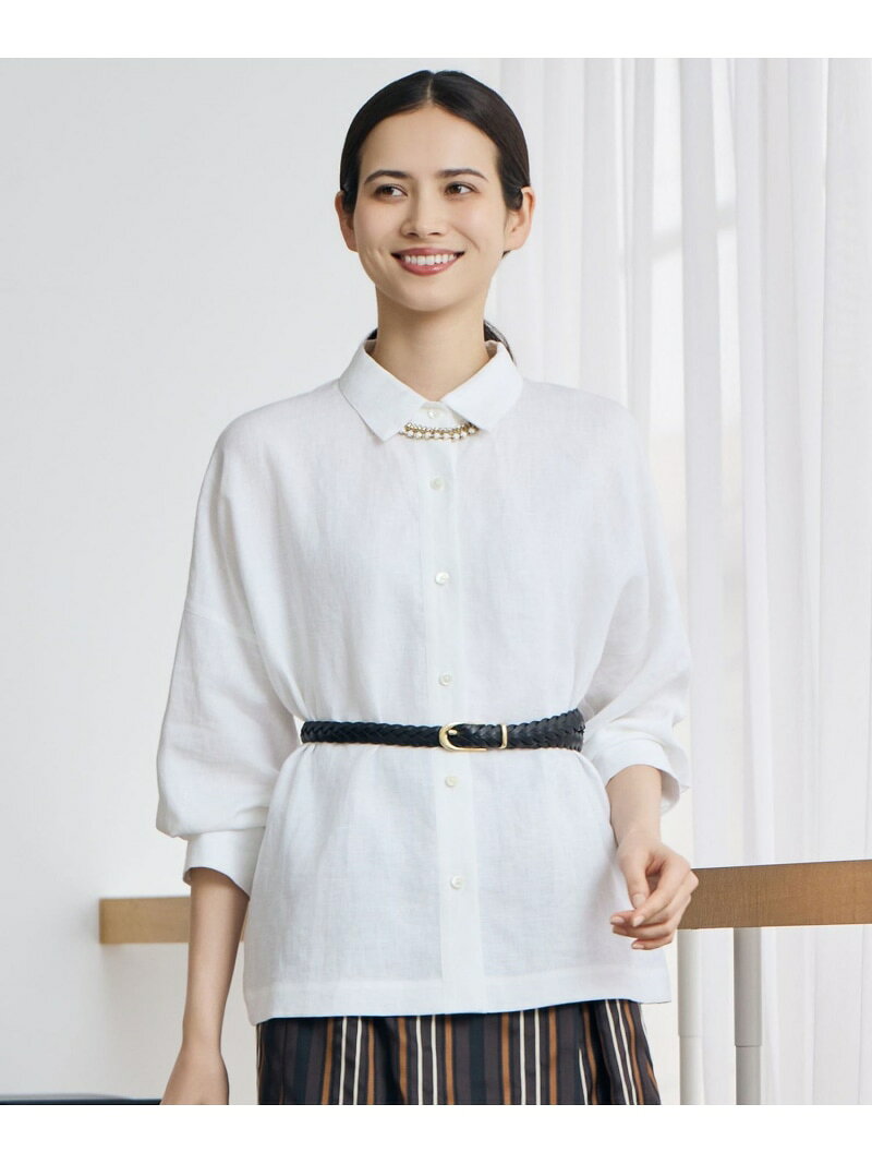 【SALE／40%OFF】【カタログ掲載】トルコリネン シャツ 自由区 S ジユウク トップス シャツ・ブラウス オレンジ ホワイト ブラウン ブルー【RBA_E】【送料無料】[Rakuten Fashion] jiyuku-10008451 自由区 サンプル画像2