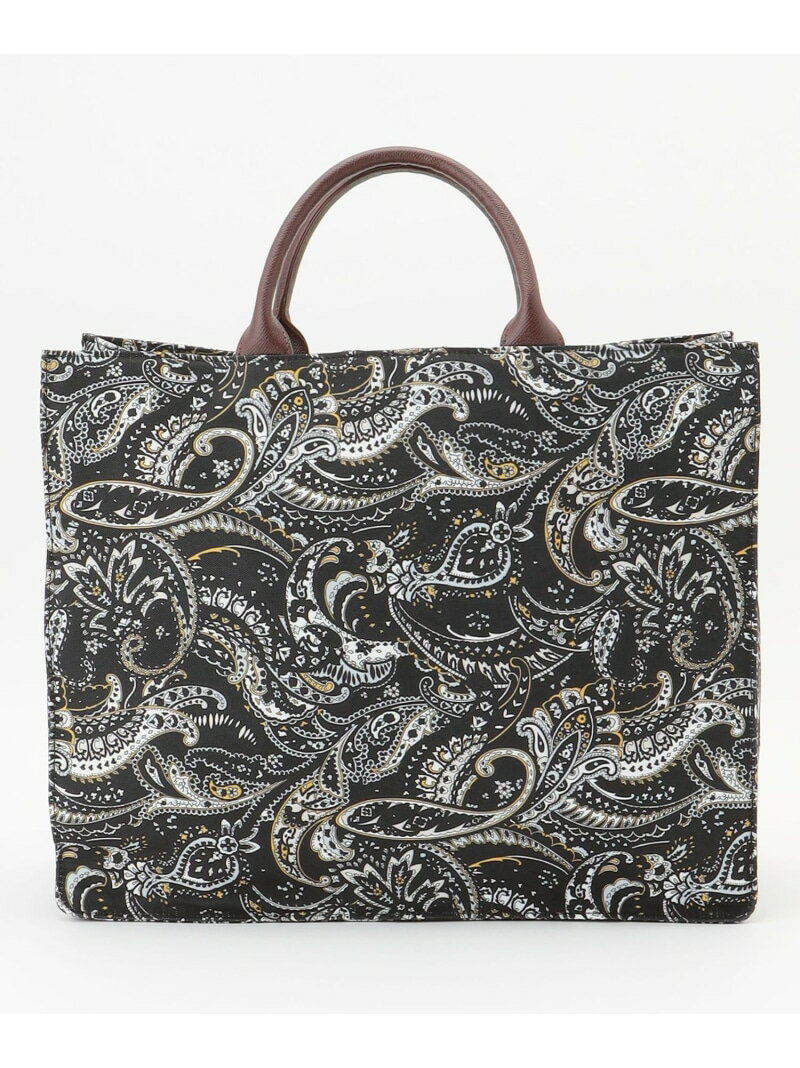 【カタログ掲載】ペイズリープリント トートバッグ 自由区 ジユウク バッグ トートバッグ ネイビー【送..