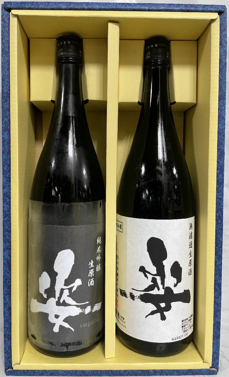 姿 厳選飲み比べギフトセット 1800ml2本（純米吟醸 Black Impact／うしろ姿） ギフト箱入り クール便代込み 栃木県（飯沼銘醸）