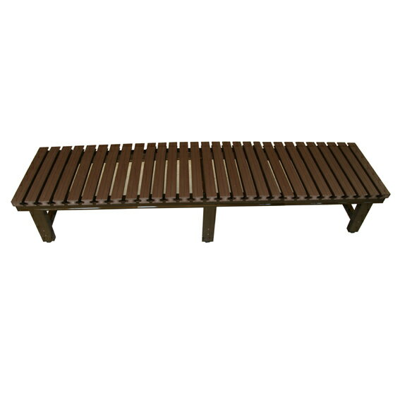 分割式 人工木 アルミ 縁台 1845B ブラウン 【1800×450×400mm】 アウトドア ガーデン ファニチャー 庭 ..