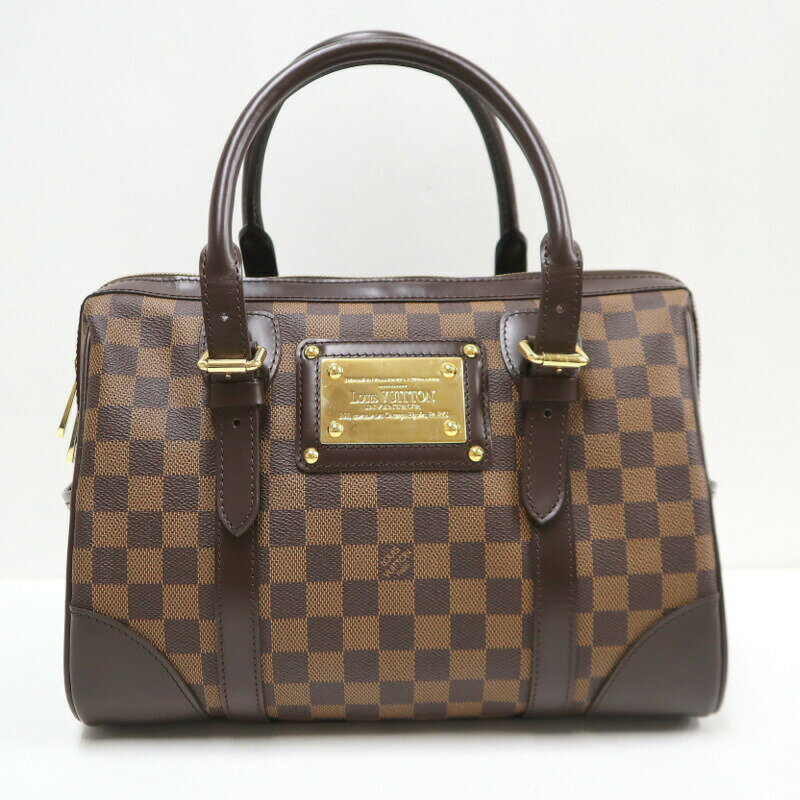 【中古】LOUIS VUITTON ルイヴィトン バークレー ハンドバッグ ダミエ エベヌ×ゴールド金具 N52000 DU0028