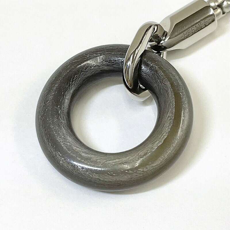 【中古】HERMES エルメス メリメロ・ブレス ブレスレット シルバー×ブルー メタル×ラッカー×バッファローホーン