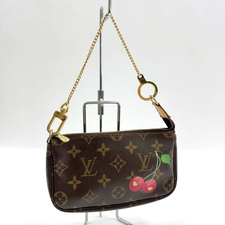 【中古】LOUIS VUITTON ルイヴィトン ポシェットアクセソワール アクセサリーポーチ モノグラムチェリー M95008 FL0065