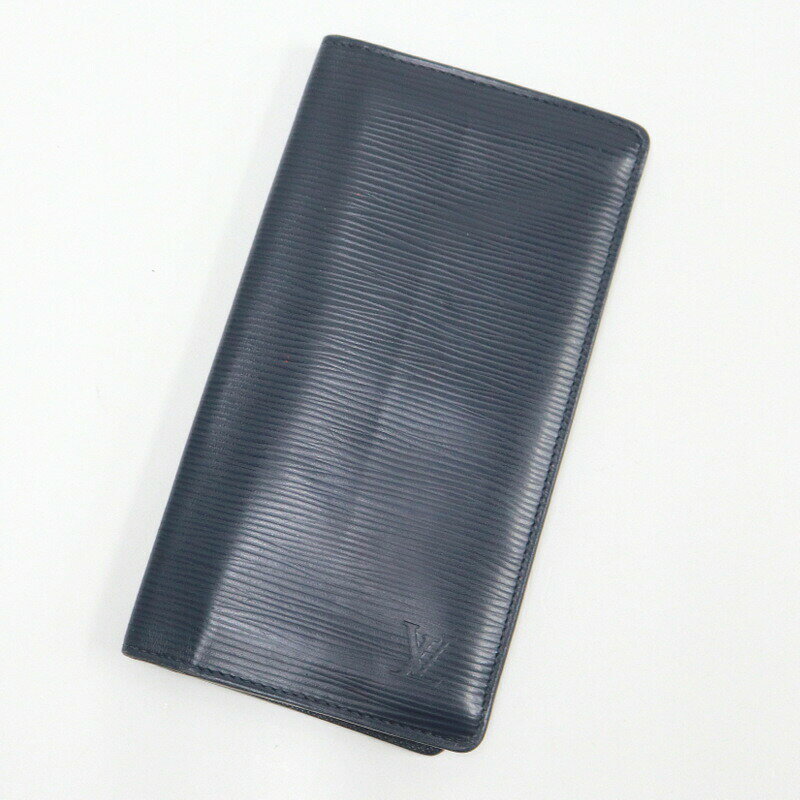 【中古】LOUIS VUITTON ルイヴィトン ポルトフォイユブラザ 2つ折り長財布 エピ ブルーマリン M61816 CA0271