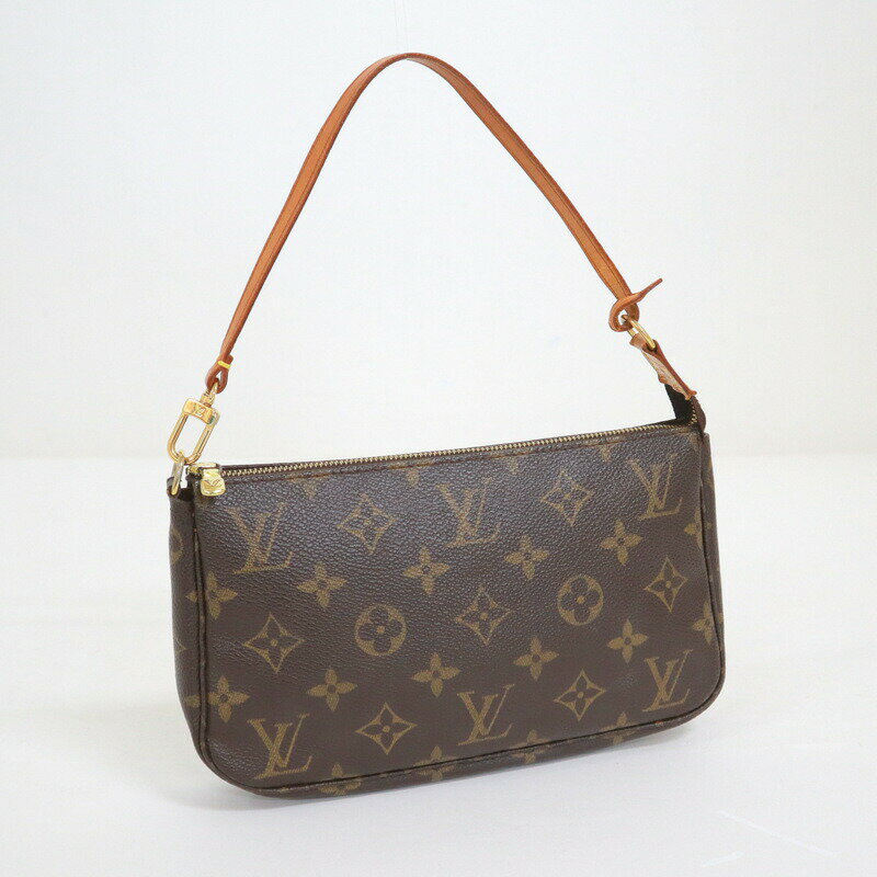 【中古】LOUIS VUITTON ポシェットアクセソワール ハンドバッグ モノグラム ブラウン M51980