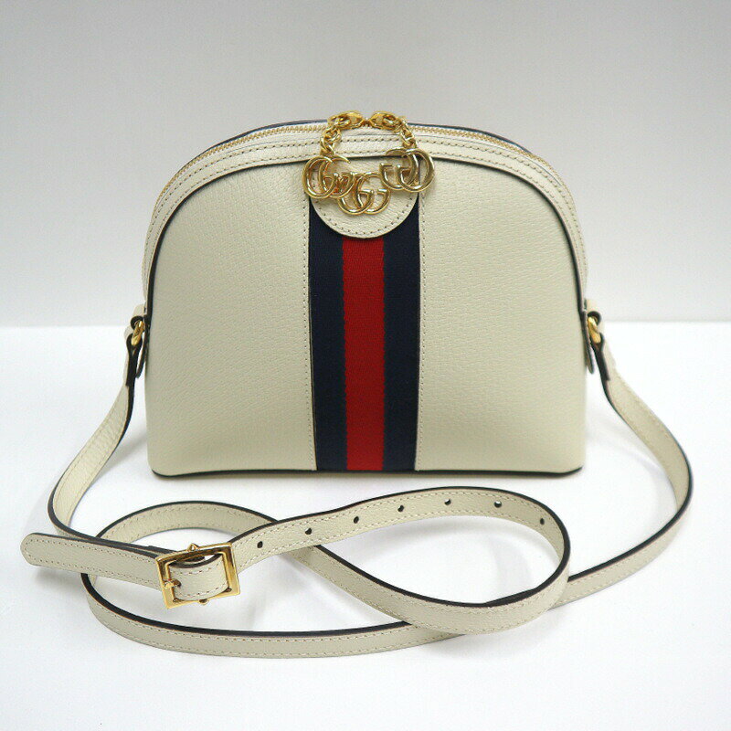 乐天商城 - 【中古】GUCCI グッチ オフィディア ショルダーバッグ レザー ホワイト×ゴールド金具 719881