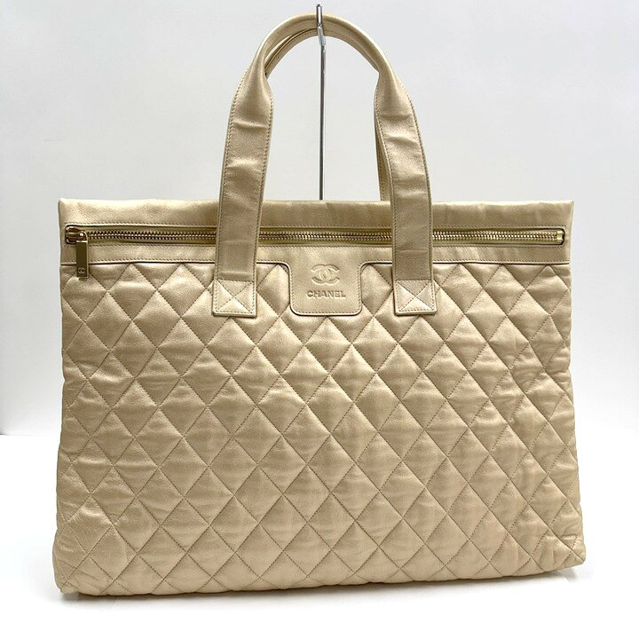 乐天商城 - 【中古】CHANEL シャネル コココクーン ハンドバッグ シャンパンゴールド レザー