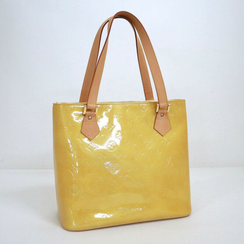 Rakuten - 【中古】LOUISVUITTON ルイヴィトン ヒューストン トートバッグ モノグラムヴェルニ ベージュ M91004 LM0042