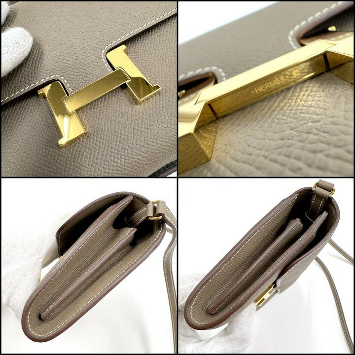 【中古】HERMES エルメス コンスタンスロングトゥーゴー エトゥープ×ゴールド金具 エプソン B刻印（2023年）