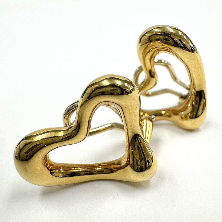 【中古】Tiffany＆Co. ティファニー エルサペルッティ オープンハート イヤリング 750 K18 16.6g