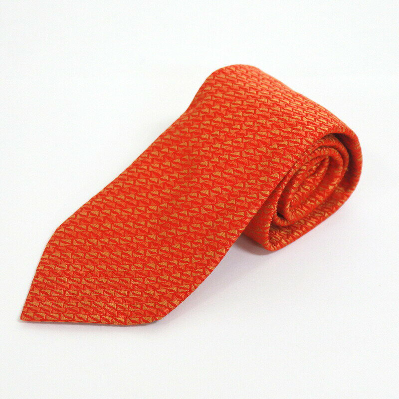 乐天商城 - 【中古】S.Ferragamo サルヴァトーレフェラガモ ネクタイ スクエア シルク レッド
